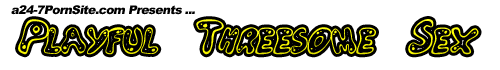Playful threesome sex